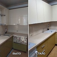 Замена фасадов кухонного гарнитура (Эмаль матовая). Ул. Шейнкмана, 104.