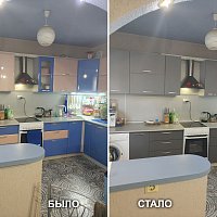 Замена кухонных фасадов (ПВХ). ул. Родонитовая, 6.