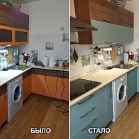 Замена фасадов. ул. Индустрии 34.