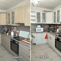Замена фасадов, суперглянцевый Акрил. ул. Щорса 105.